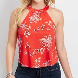 🇺🇸 high neck floral tank